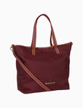 Shopper unisex tinta unita bordò con nastro spigato ed inserti in pelle - Gallo 1927 - Official Online Shop