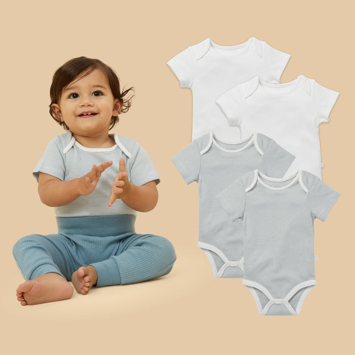 Short Sleeve Bodysuit 4 Pack