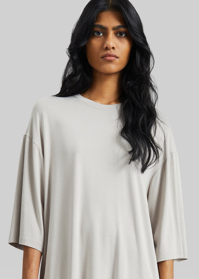 Sian Oversized T-Shirt Dress - Slate Grey
