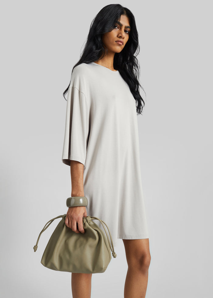 Sian Oversized T-Shirt Dress - Slate Grey