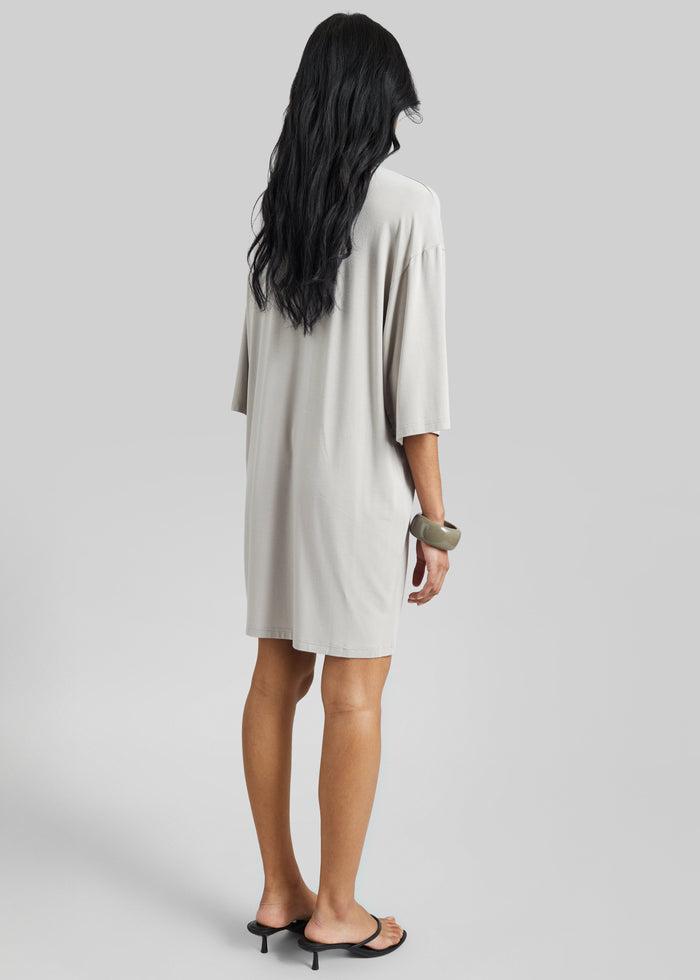 Sian Oversized T-Shirt Dress - Slate Grey