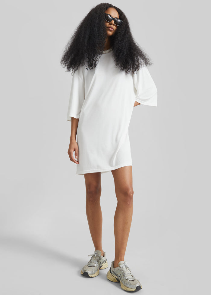 Sian Oversized T-Shirt Dress - White
