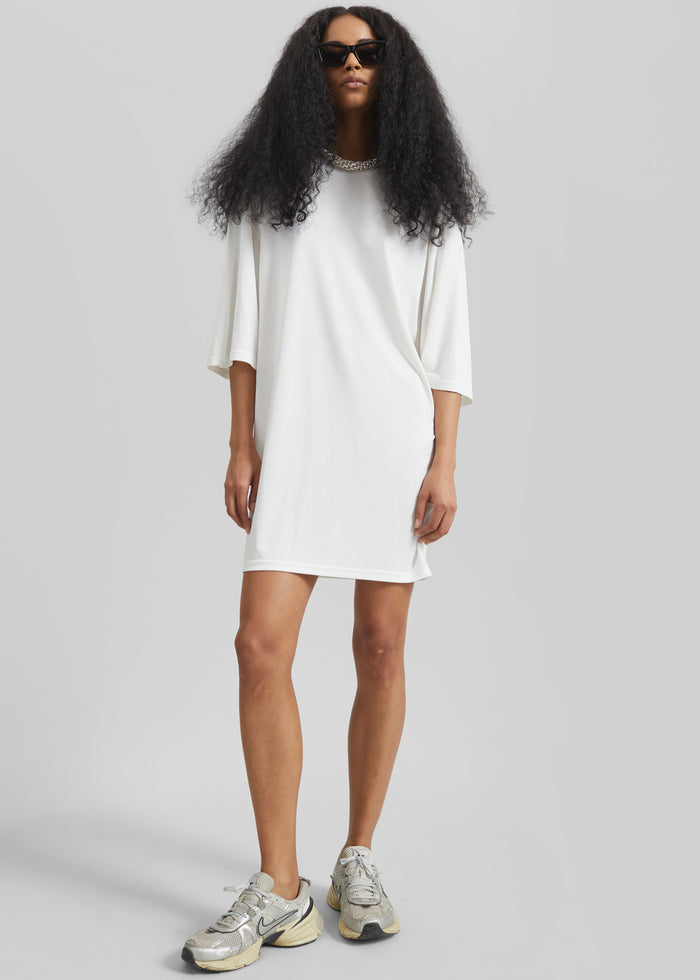 Sian Oversized T-Shirt Dress - White