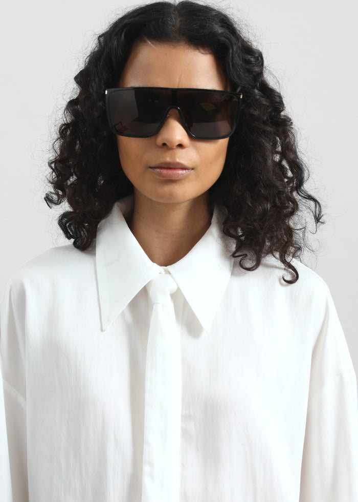 Silvan Neck Tie Shirt - White