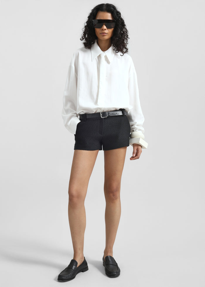 Silvan Neck Tie Shirt - White