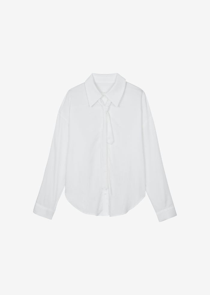 Silvan Neck Tie Shirt - White