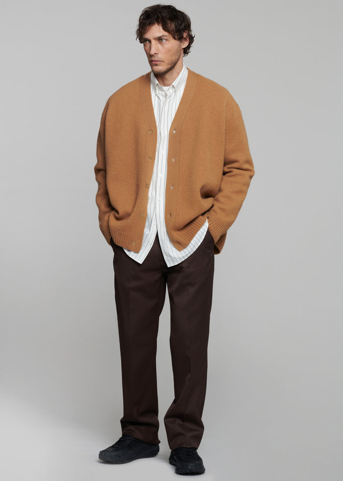 Sinclair Poplin Shirt - White/Black Stripe