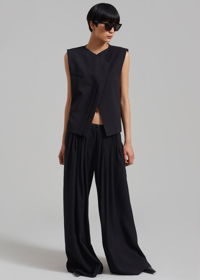Sloane Wide Leg Trousers - Black