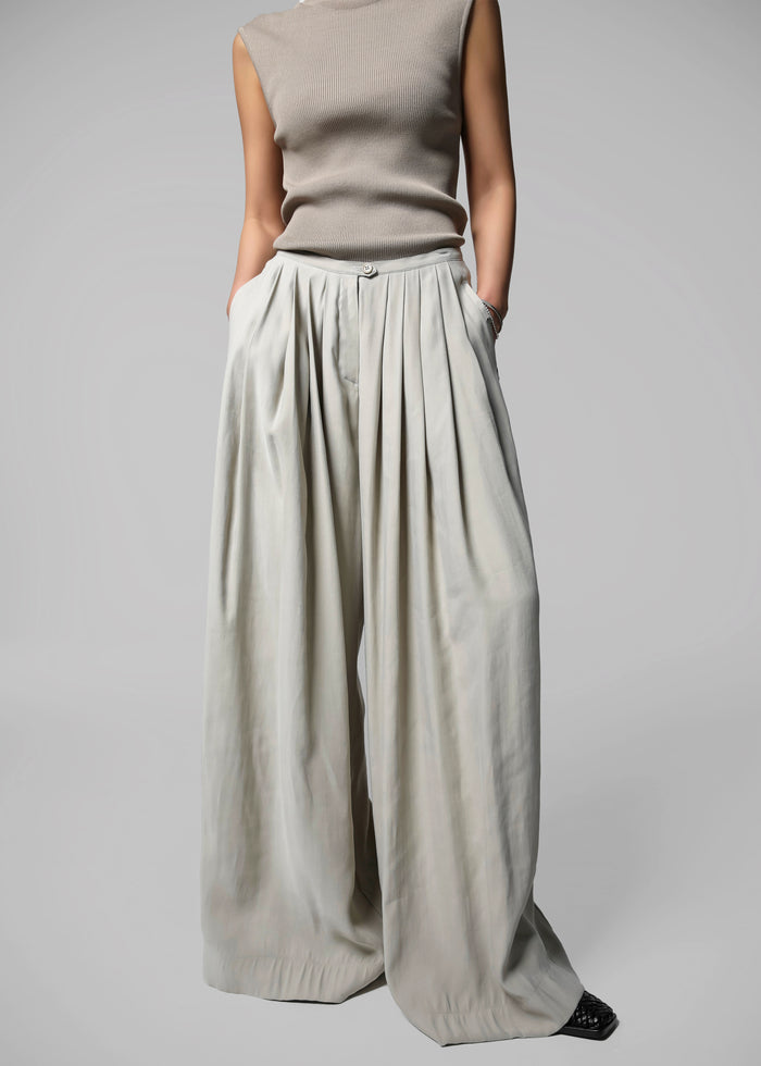 Sloane Wide Leg Trousers - Grey