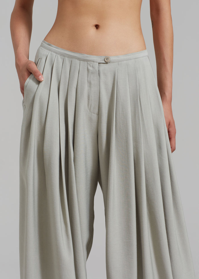 Sloane Wide Leg Trousers - Grey