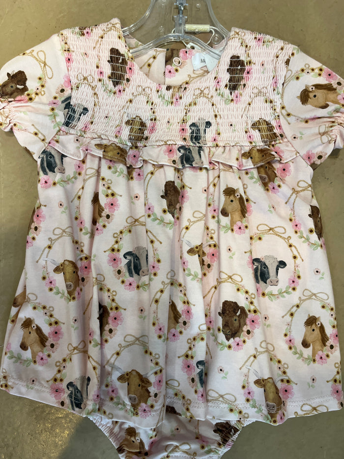smocked bubble w/skirt