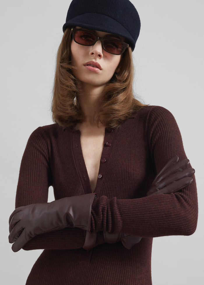 Solana Polo Bodysuit - Burgundy