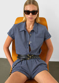 Solaro Short Sleeve Shirt - Navy Plaid