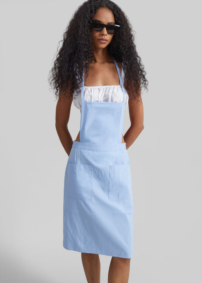 Solea Gathered Poplin Bralette - White