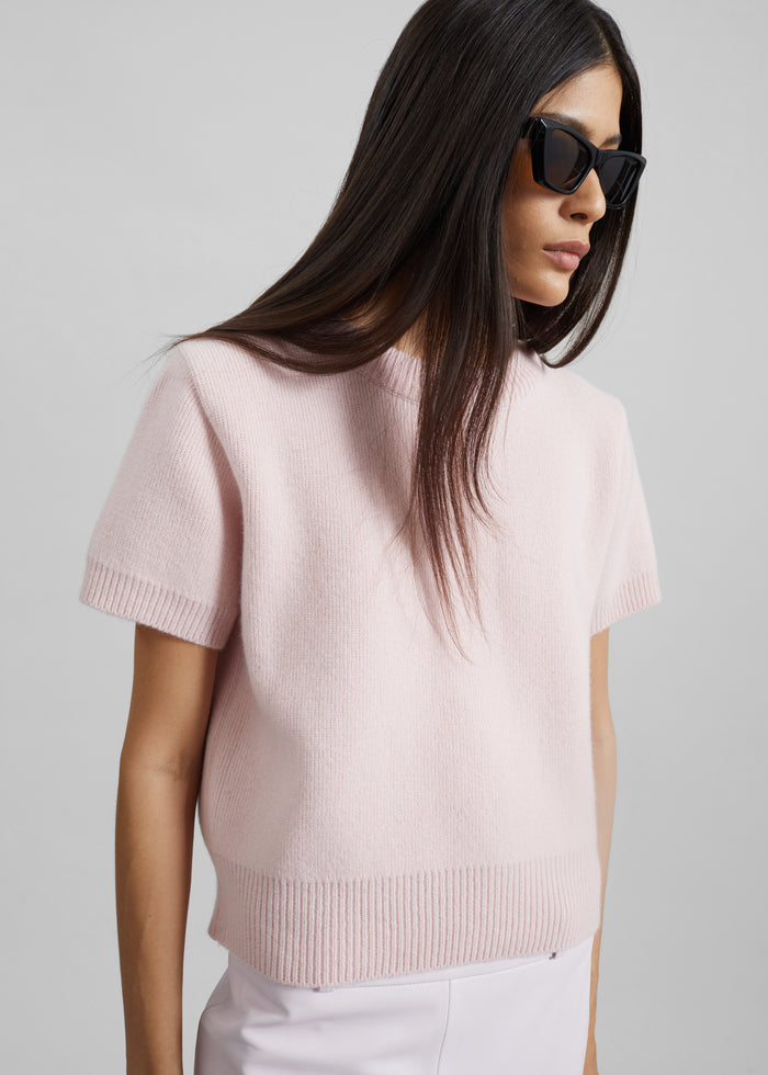 Sona Wool Knit Top - Pink