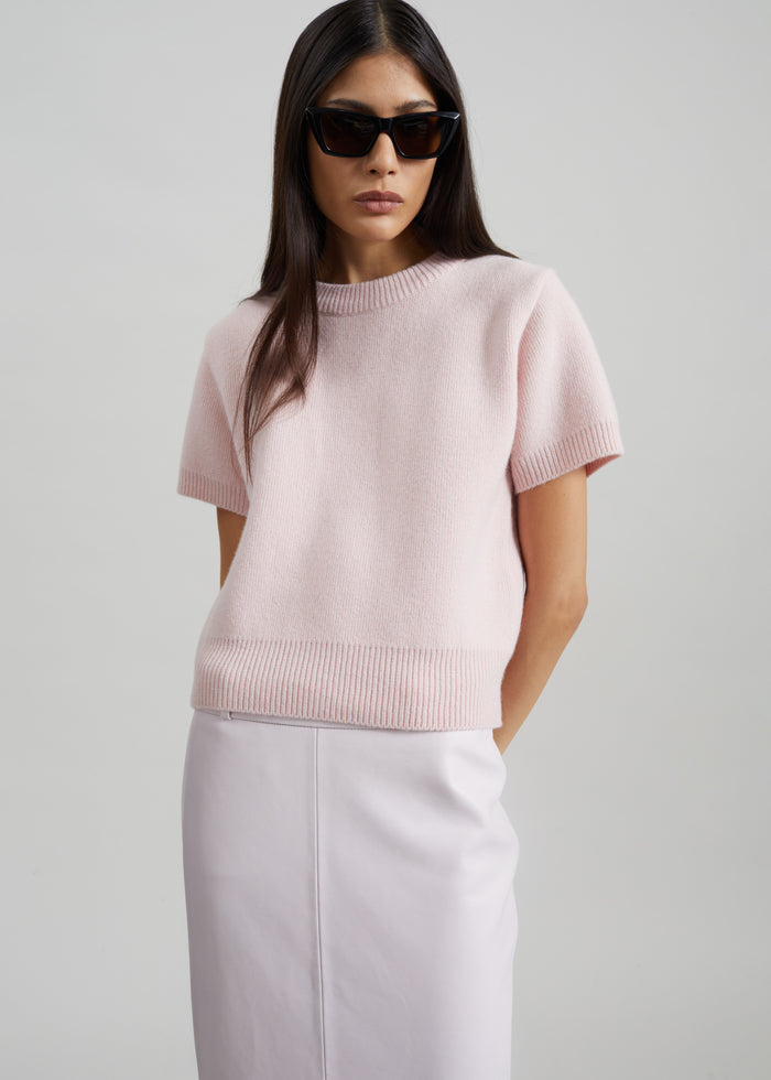 Sona Wool Knit Top - Pink