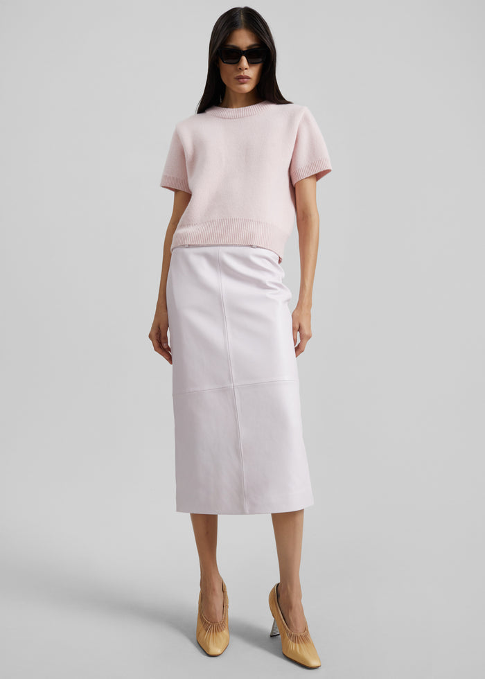 Sona Wool Knit Top - Pink