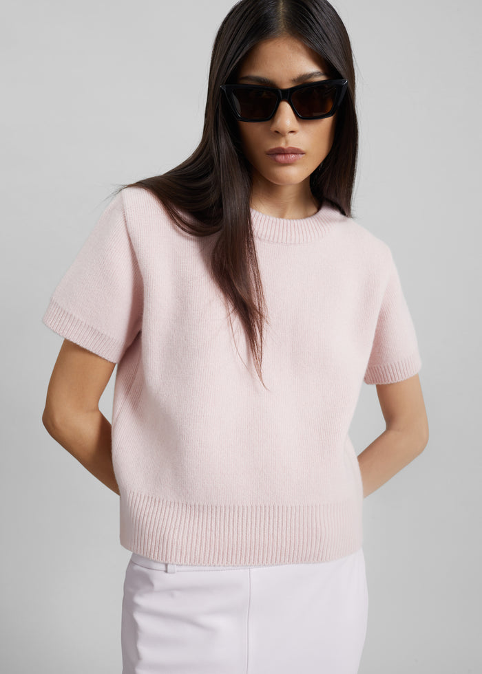 Sona Wool Knit Top - Pink