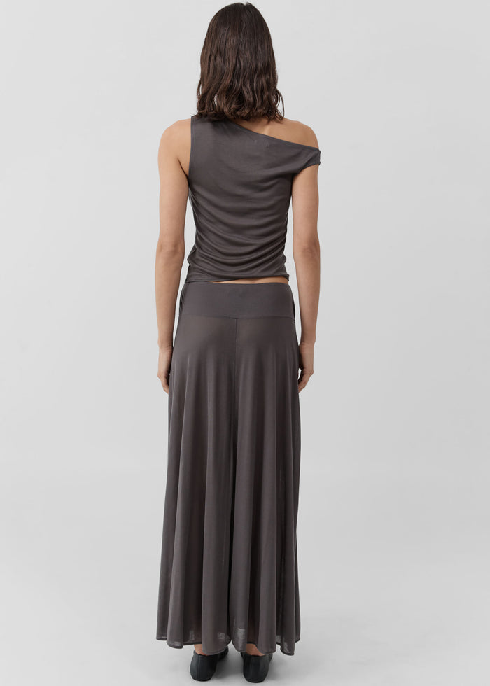 St. Agni Fine Jersey Asymm Top - Soot