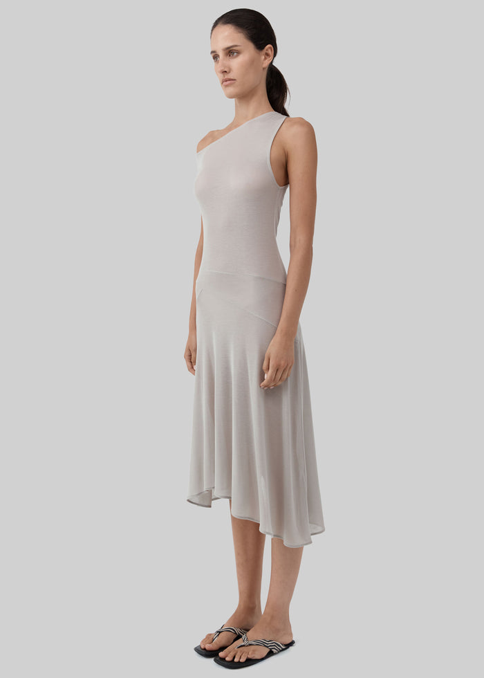 St. Agni Fine Jersey Off Shoulder Dress - Soft Ash