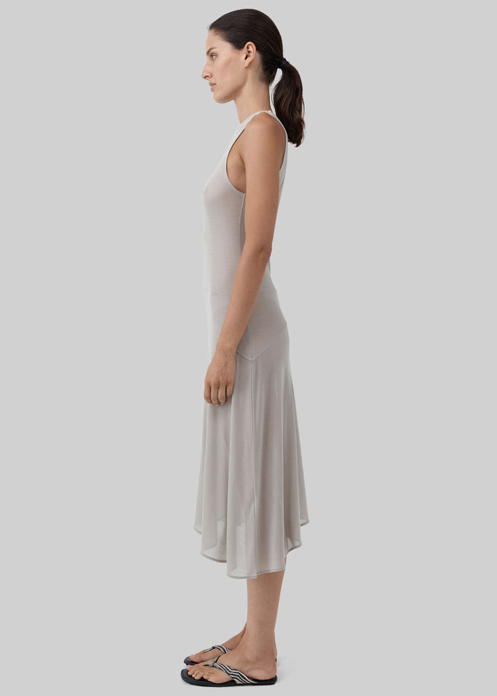 St. Agni Fine Jersey Off Shoulder Dress - Soft Ash