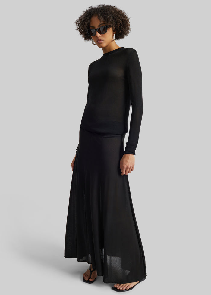 St. Agni Fluid Jersey Skirt - Black
