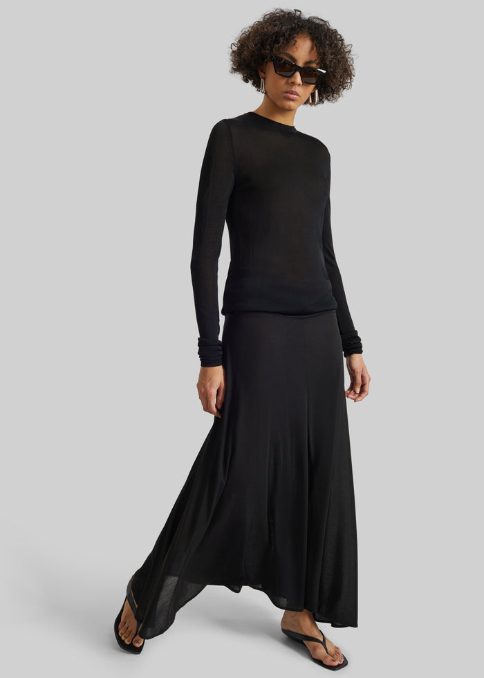 St. Agni Fluid Jersey Skirt - Black