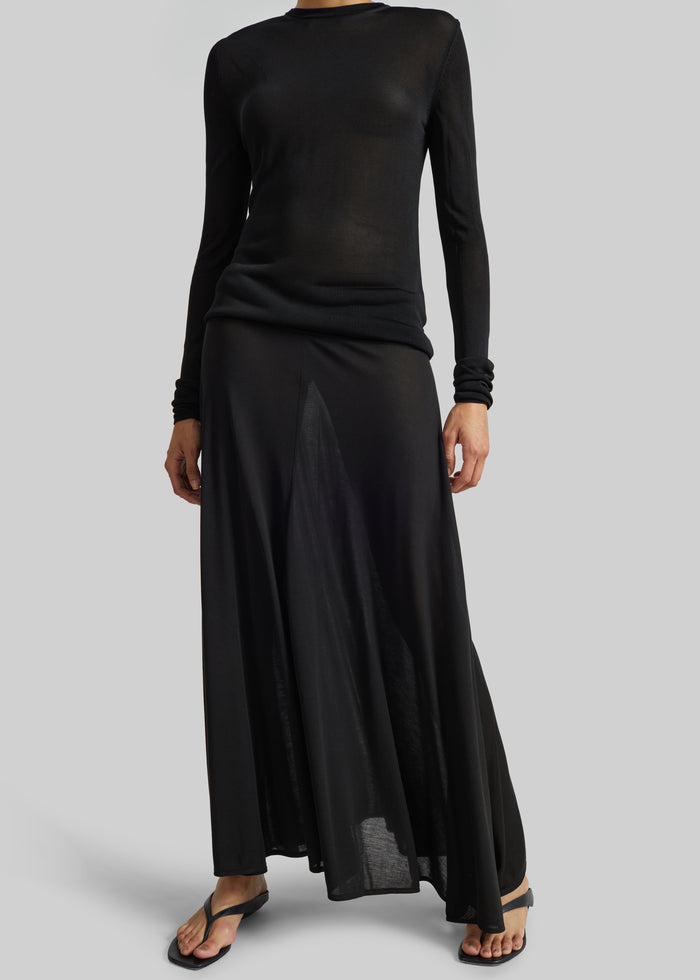 St. Agni Fluid Jersey Skirt - Black