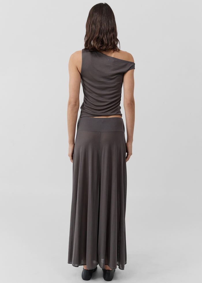 St. Agni Fluid Jersey Skirt - Soot