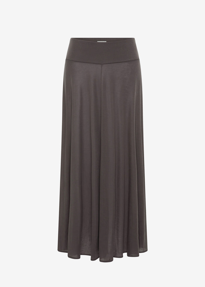 St. Agni Fluid Jersey Skirt - Soot
