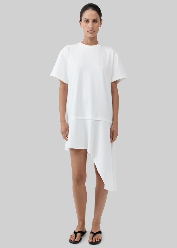 St. Agni Layered Tee Mini Dress - Off White