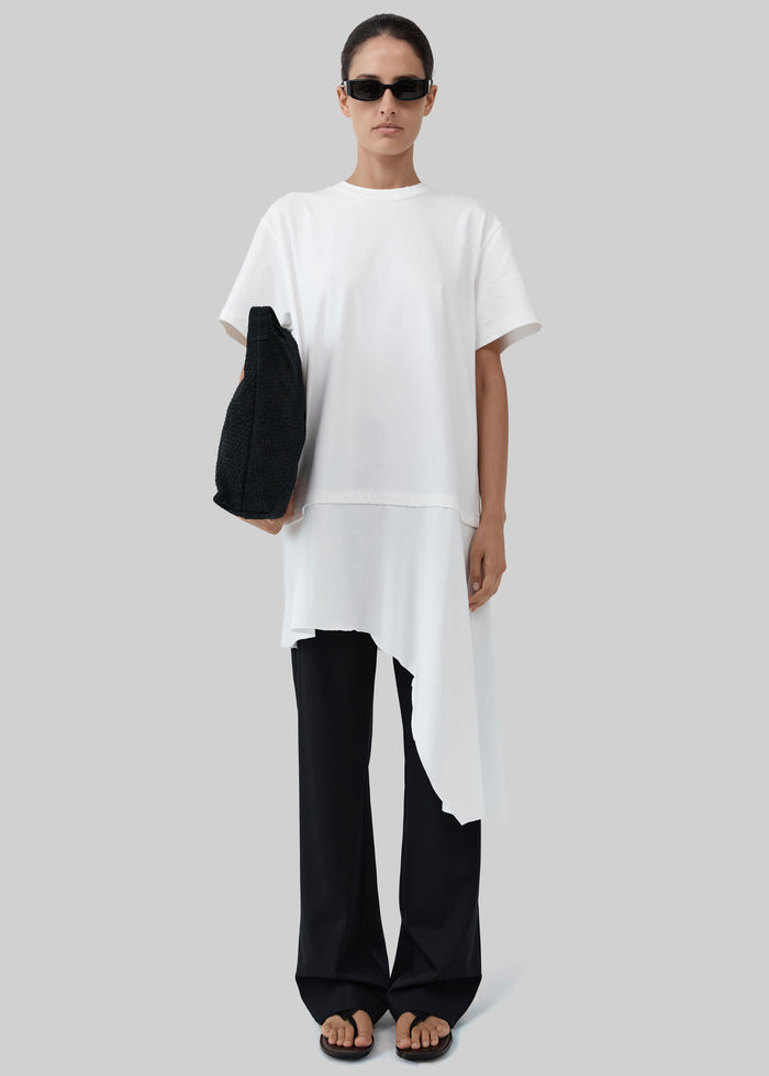 St. Agni Layered Tee Mini Dress - Off White