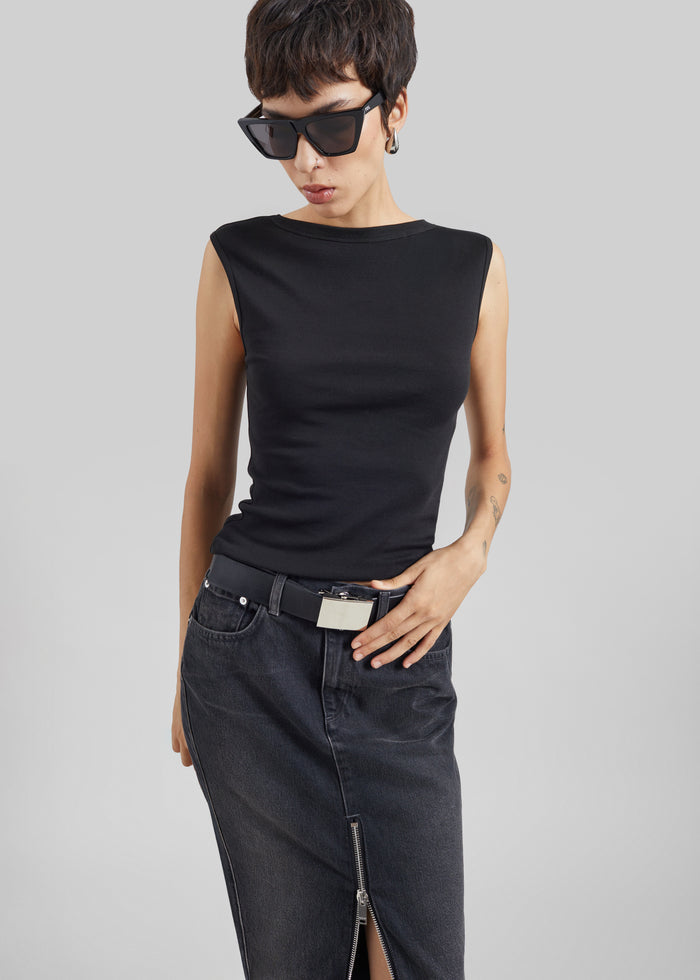 St. Agni Organic Cotton Ballerina Top - Jet Black