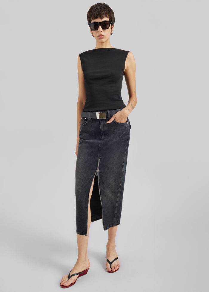 St. Agni Organic Cotton Ballerina Top - Jet Black