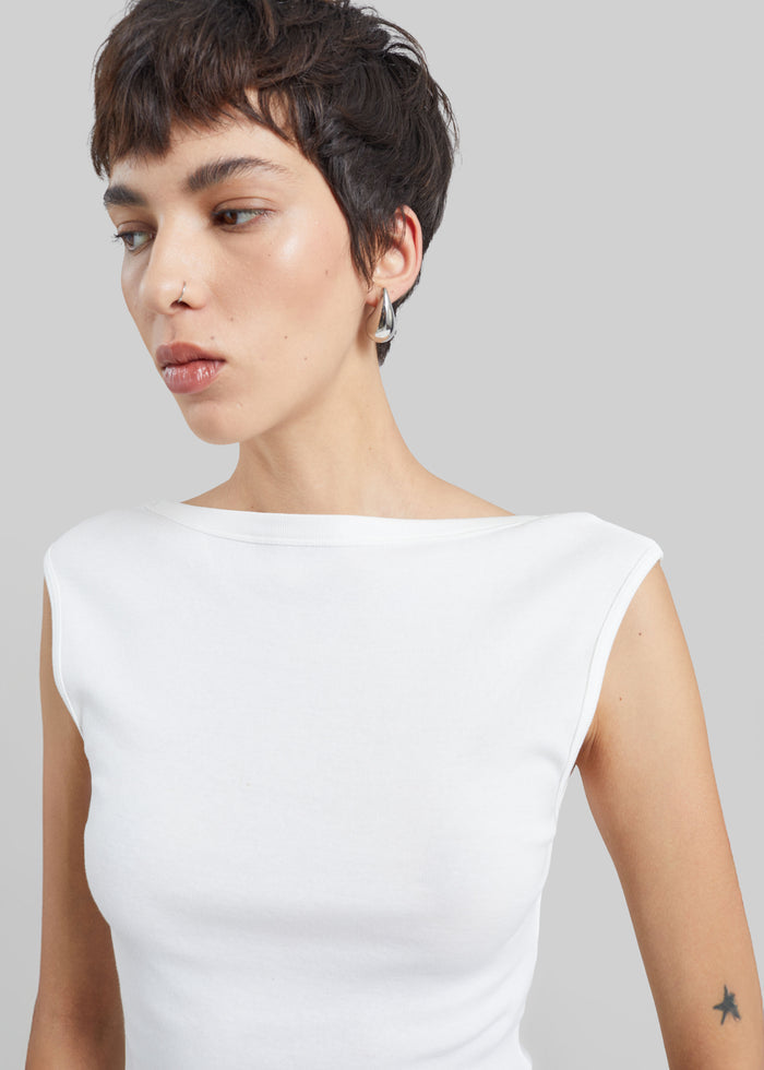 St. Agni Organic Cotton Ballerina Top - White