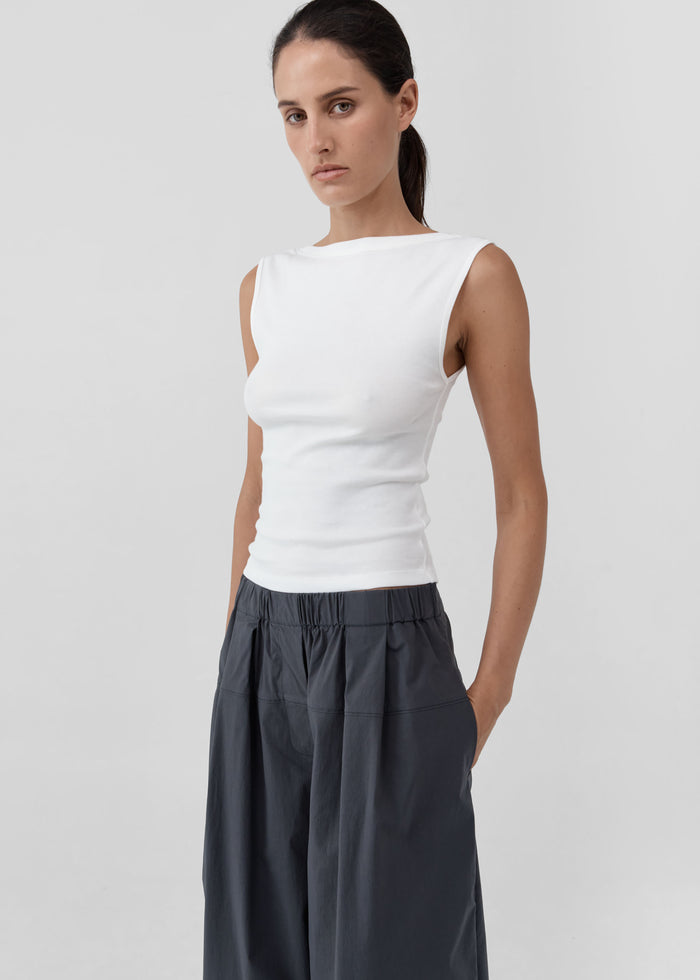 St. Agni Organic Cotton Ballerina Top - White