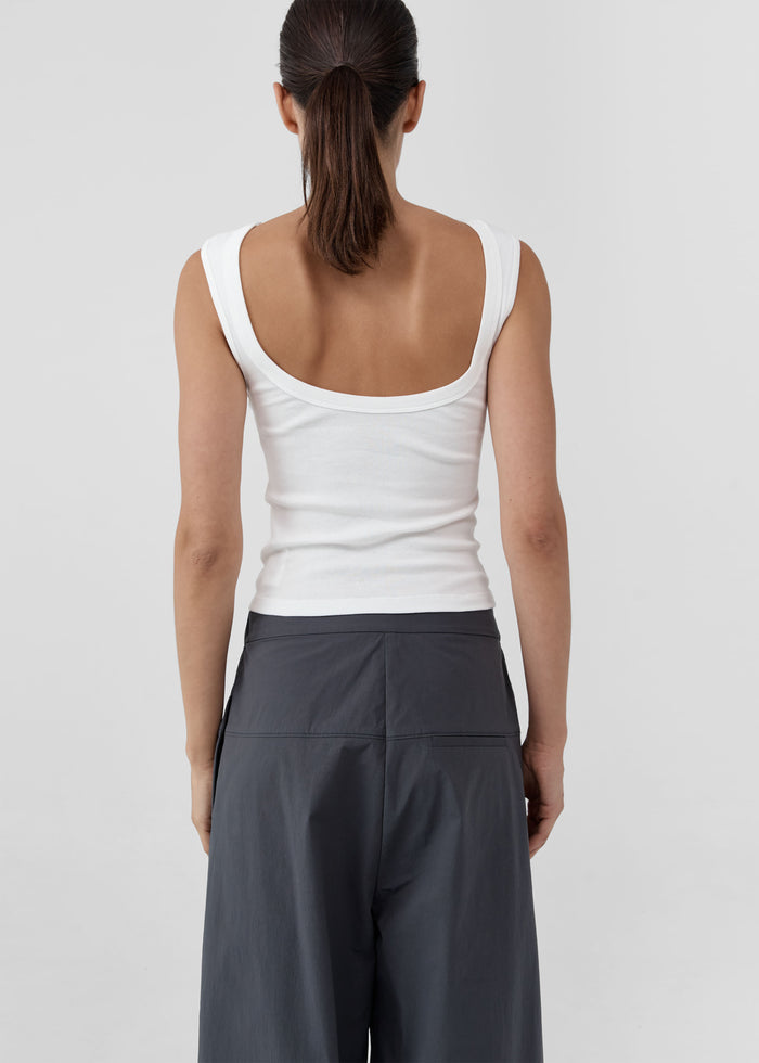St. Agni Organic Cotton Ballerina Top - White