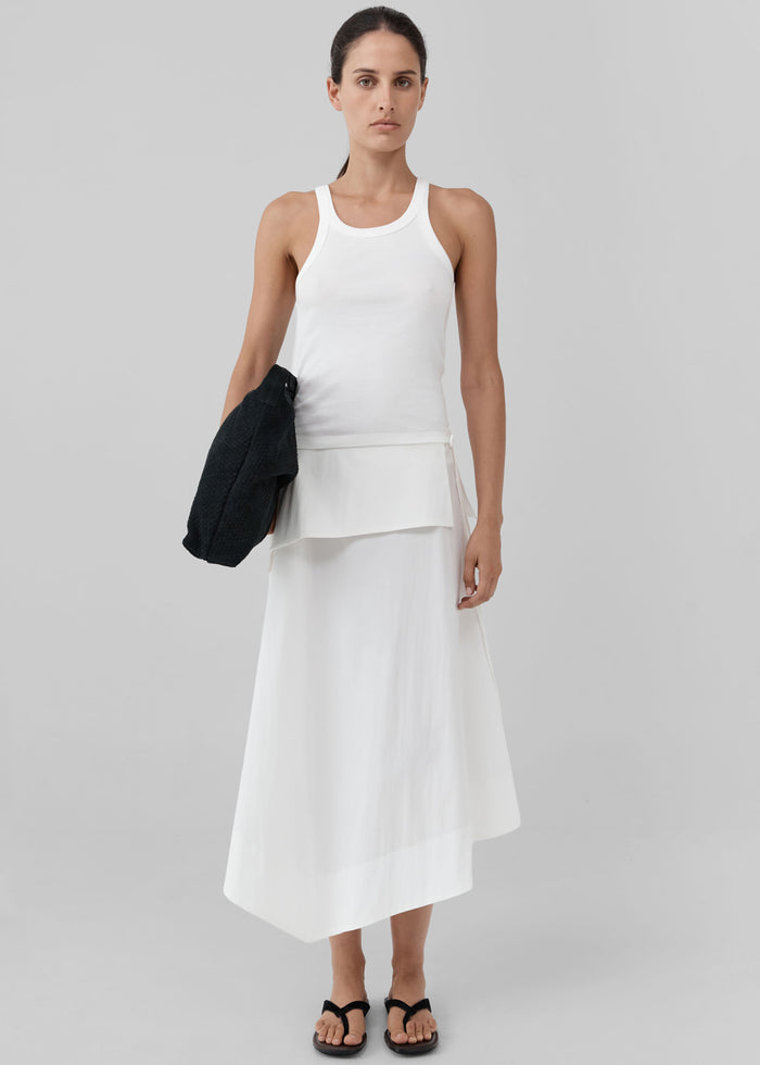 St. Agni Organic Cotton Racer Singlet - White