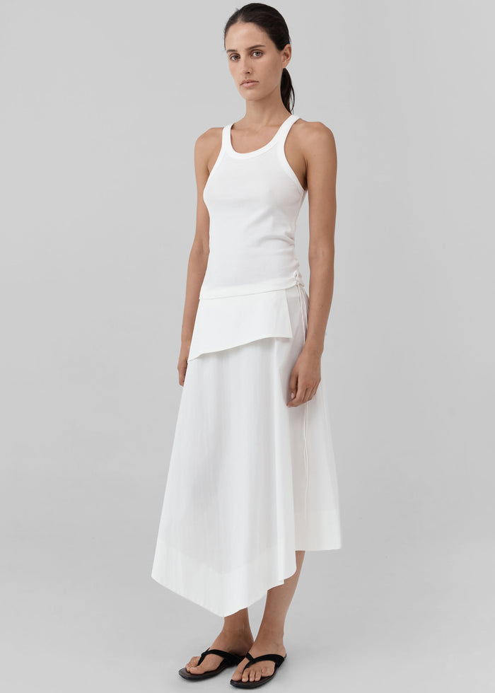 St. Agni Organic Cotton Racer Singlet - White
