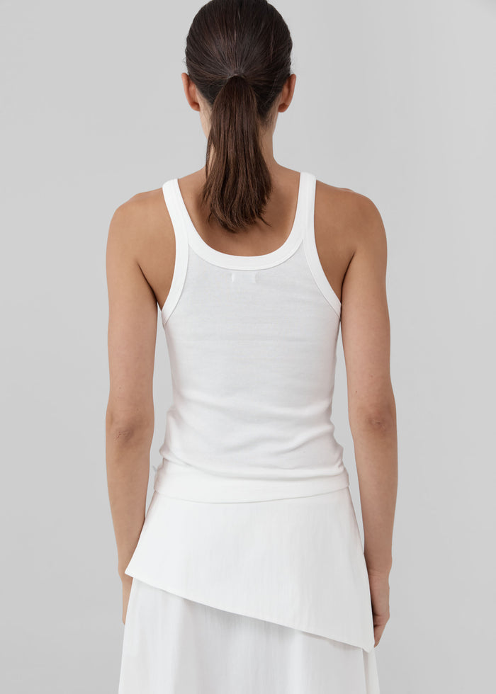 St. Agni Organic Cotton Racer Singlet - White