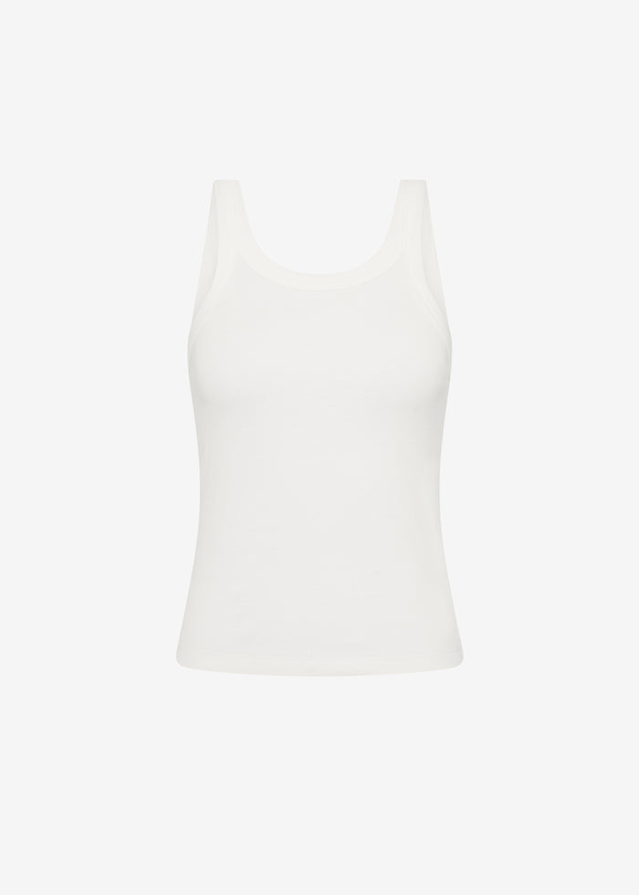 St. Agni Organic Cotton Racer Singlet - White