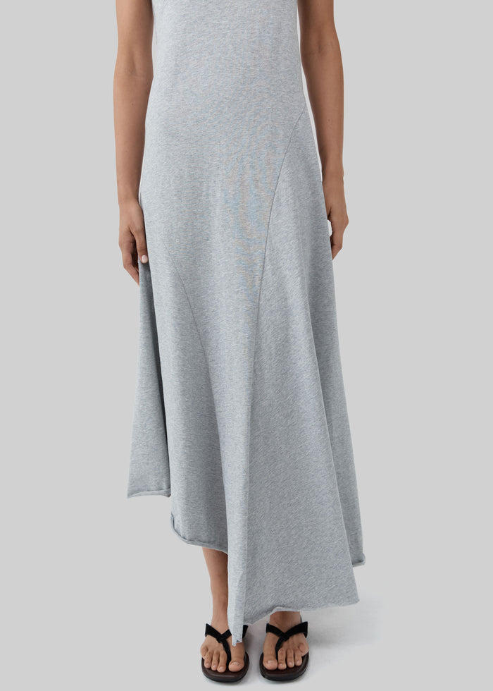 St. Agni Strapless Cotton Jersey Dress - Light Grey Marle