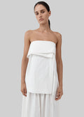 St. Agni Strapless Wrap Top - Off White