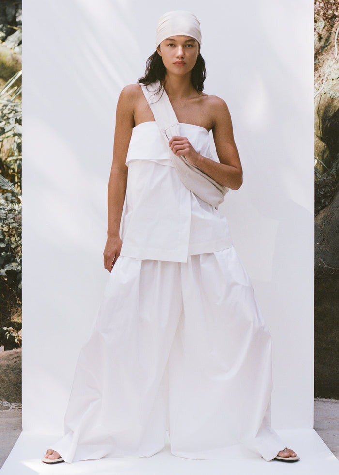 St. Agni Strapless Wrap Top - Off White