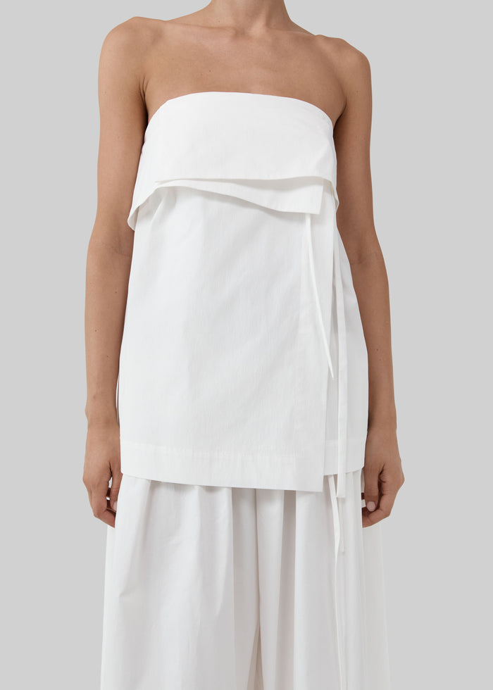 St. Agni Strapless Wrap Top - Off White