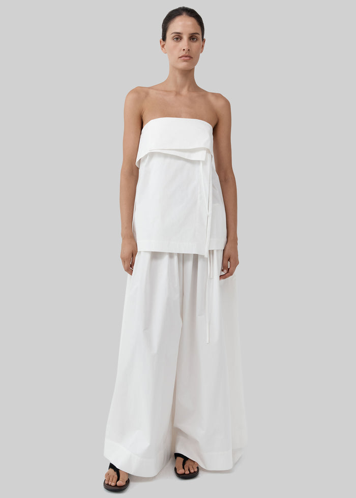 St. Agni Strapless Wrap Top - Off White