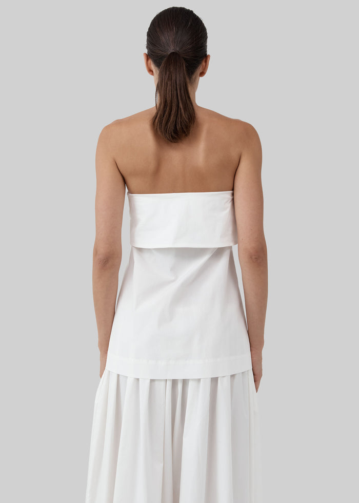 St. Agni Strapless Wrap Top - Off White