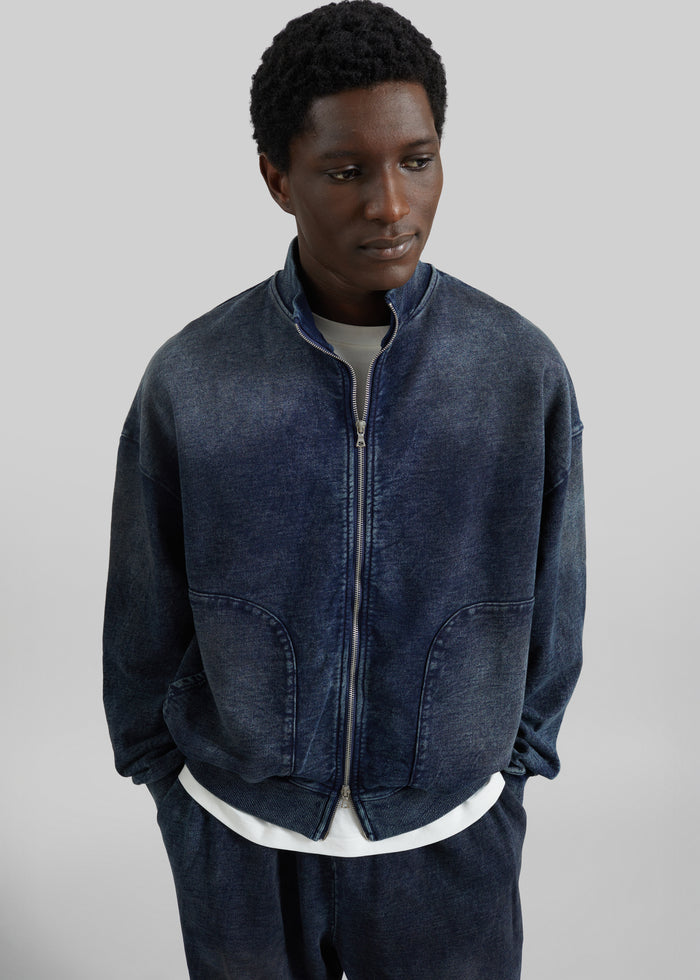 Stamford Zip-Up Jacket - Medium Wash