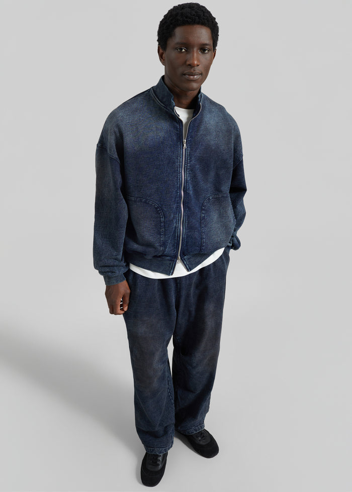 Stamford Zip-Up Jacket - Medium Wash