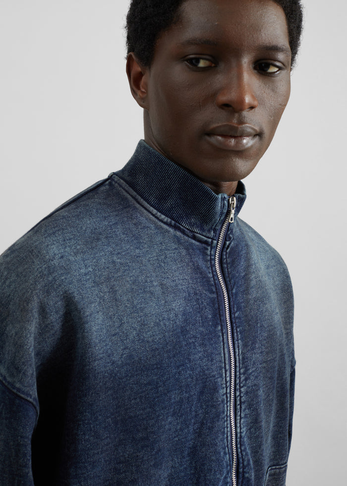 Stamford Zip-Up Jacket - Medium Wash